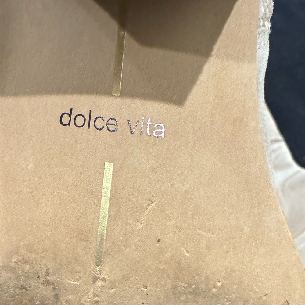 Dolce Vita Beige Embroidered Heeled Boots-see pic 4 details,angles&measurements - Picture 3 of 15